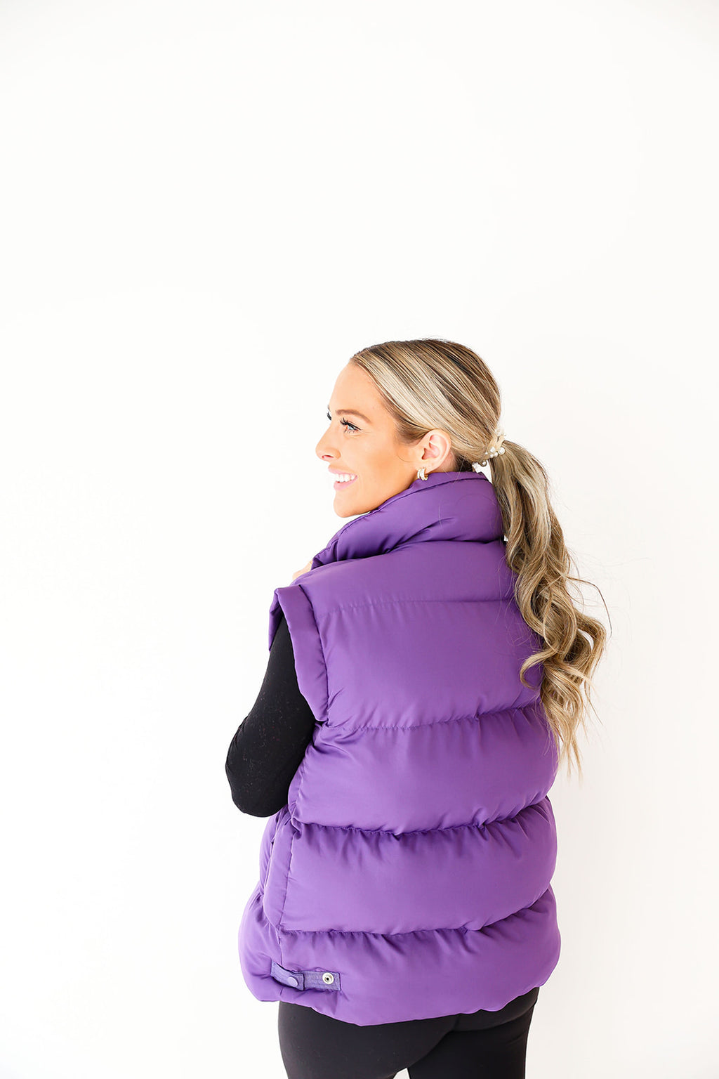 Colder Weather Puffer Vest-Purple