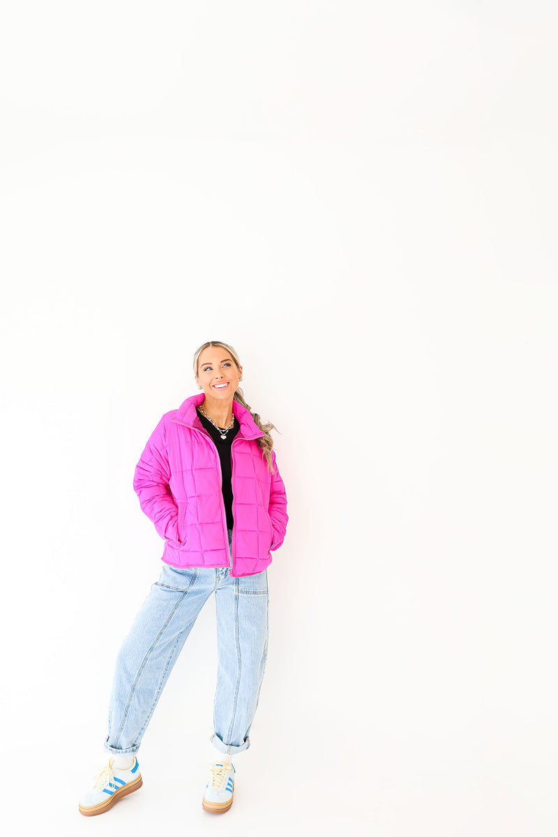 Fun In Fuchsia Puffer Jacket