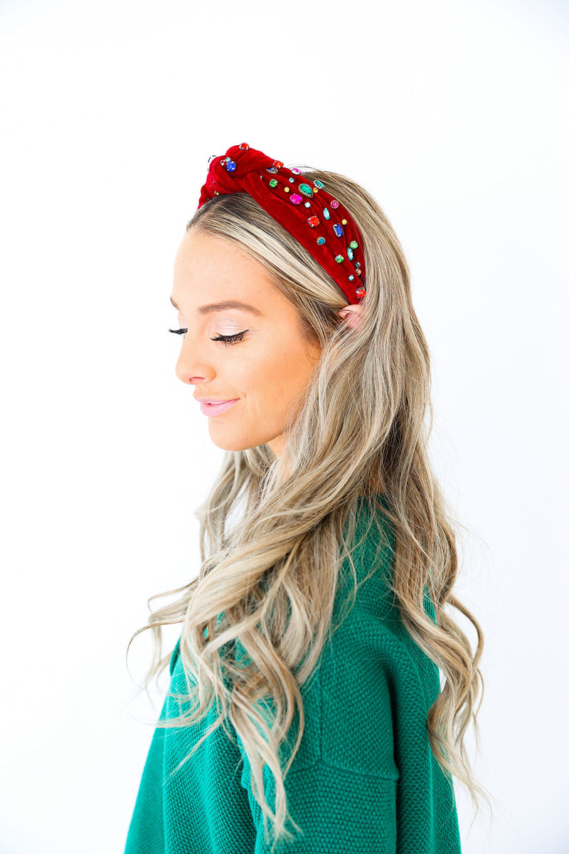 Red Velvet Multi Gemstone Headband