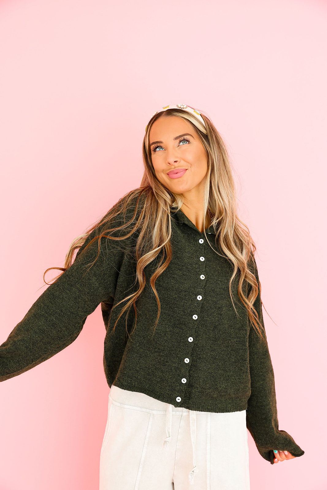Cozy On Up Sweater- Green