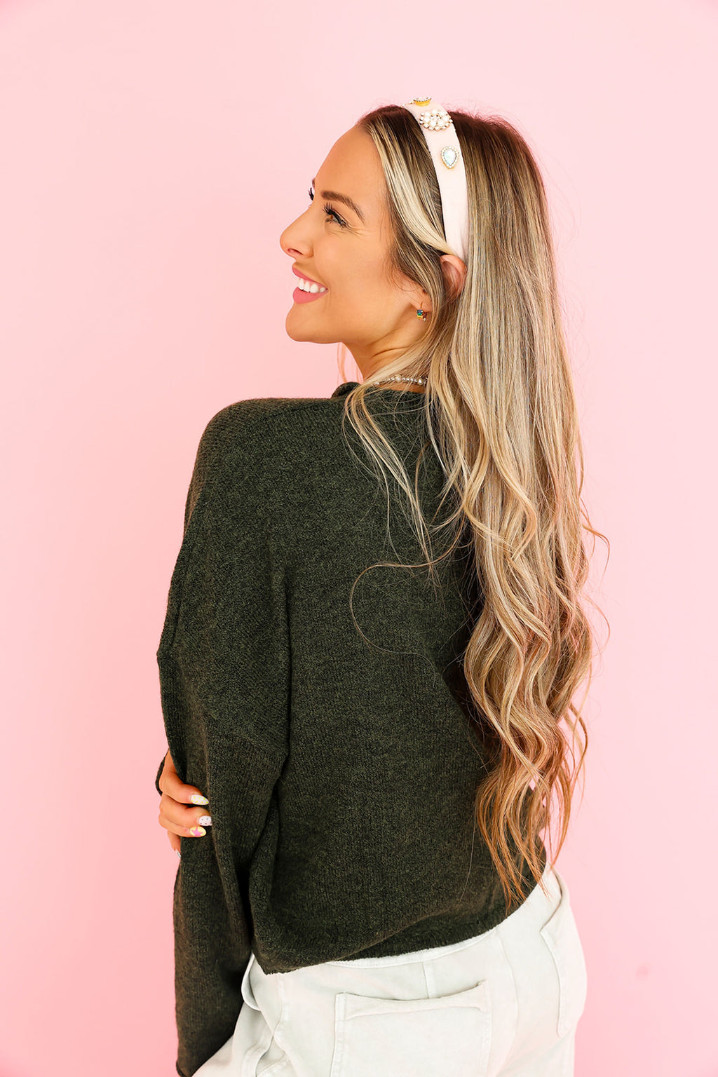Cozy On Up Sweater- Green