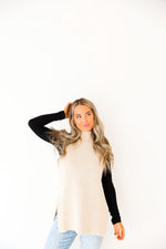 Layer Me Up Sweater Vest-Taupe