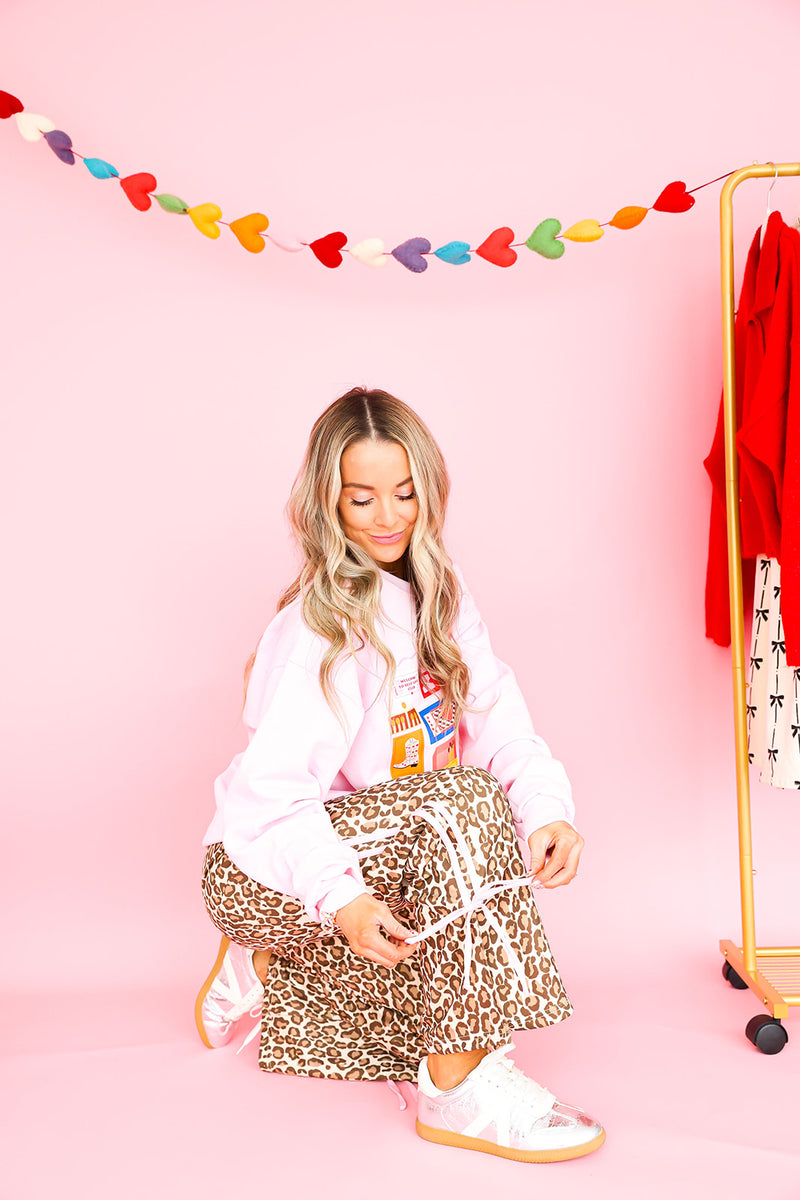 Wild About You Leopard Track Pants