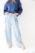 Secret To Life Striped Pants-Blue