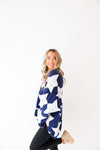 Oversized Star Cardigan-Navy