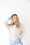 Peek A Blue Sweater Cardigan