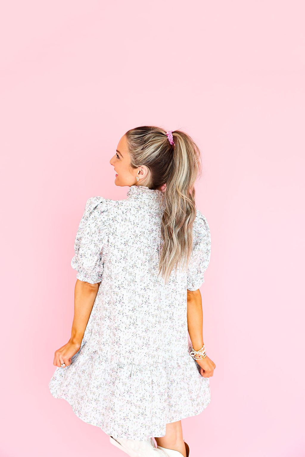Cue The Charm Floral Dress