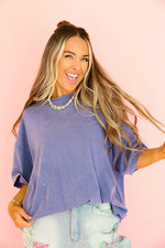 Simple & Sweet Tee- Indigo