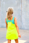 Step It Up Athletic Dress-Lime