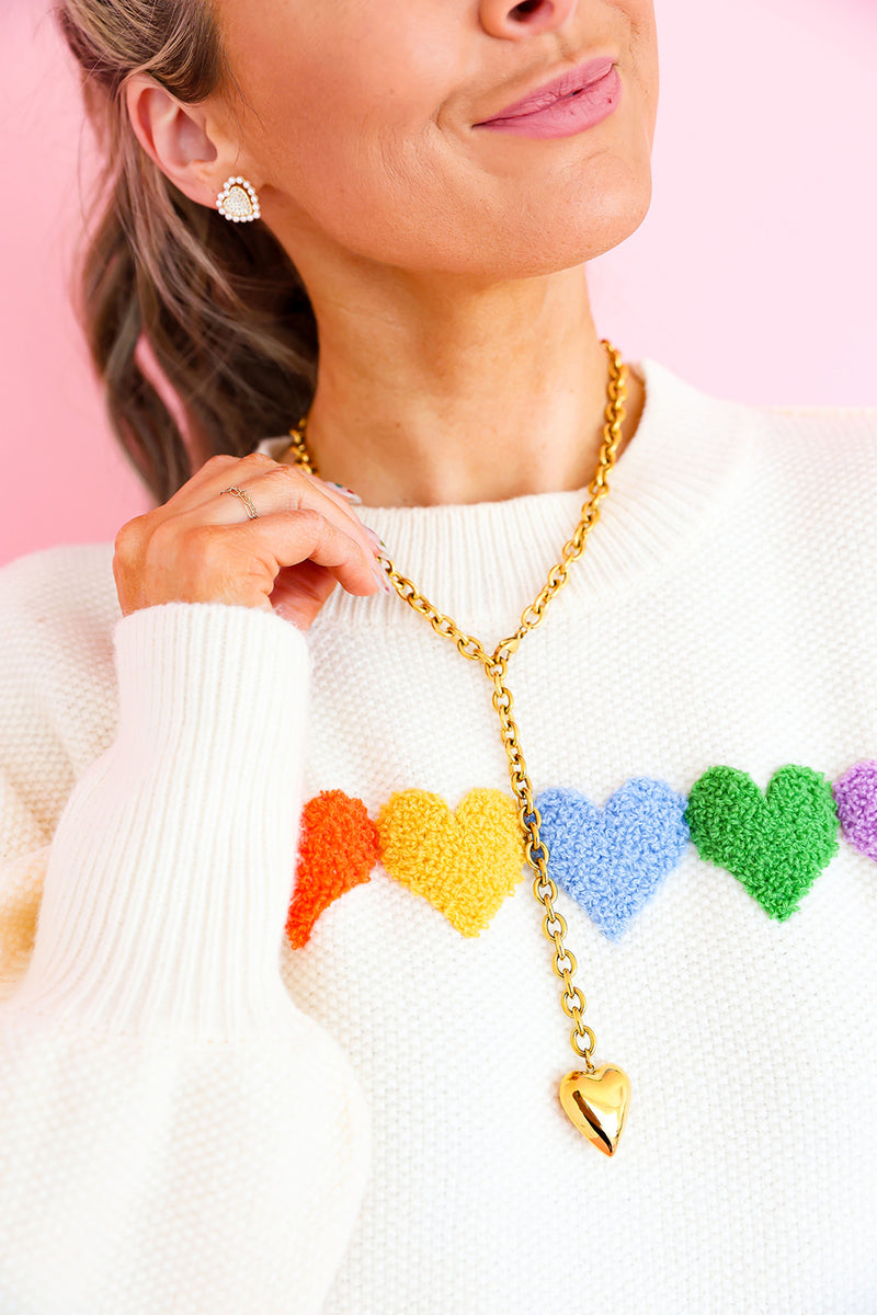 Adjustable Bubble Heart Necklace