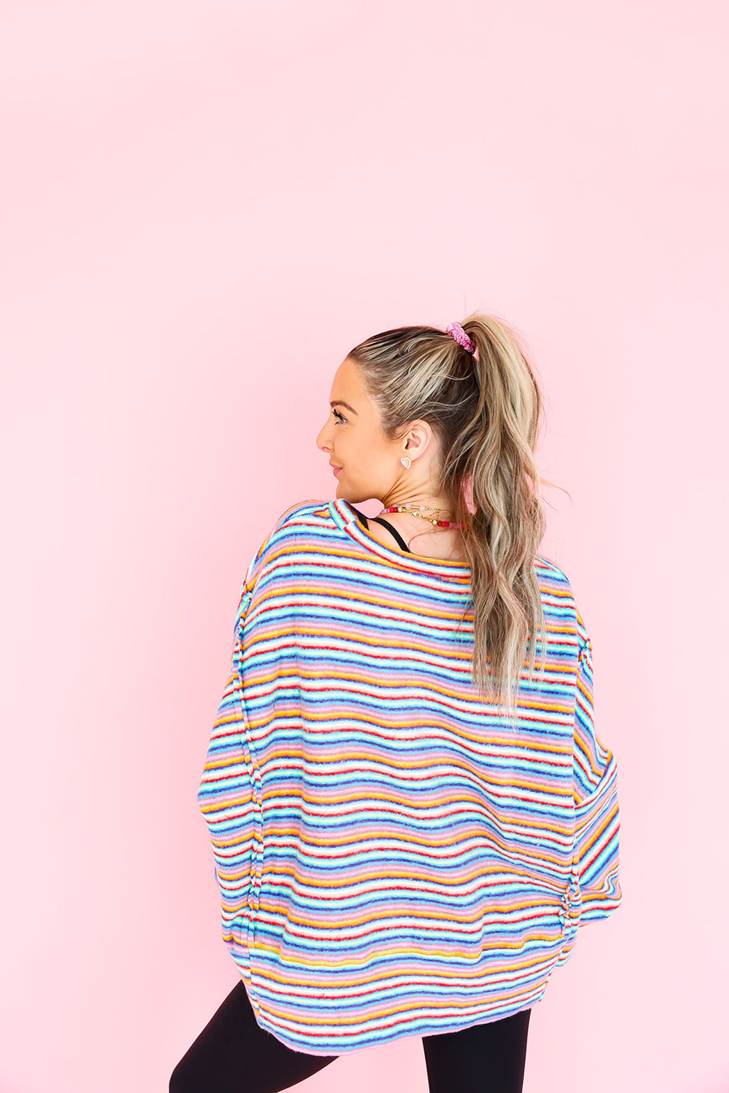 Having A Time Striped Pullover Top