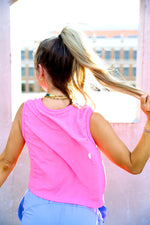 Active Girly Textured Tank Top