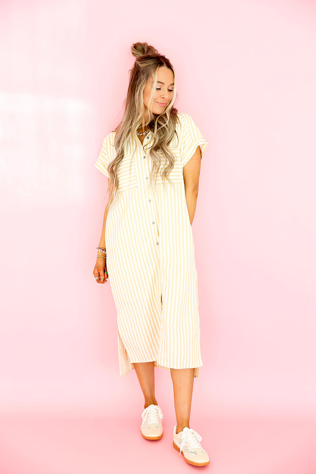 Coastal Classic Striped Midi Dress