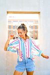 Chase The Rainbow Striped Blouse