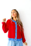 Crimson & Blue Cardigan