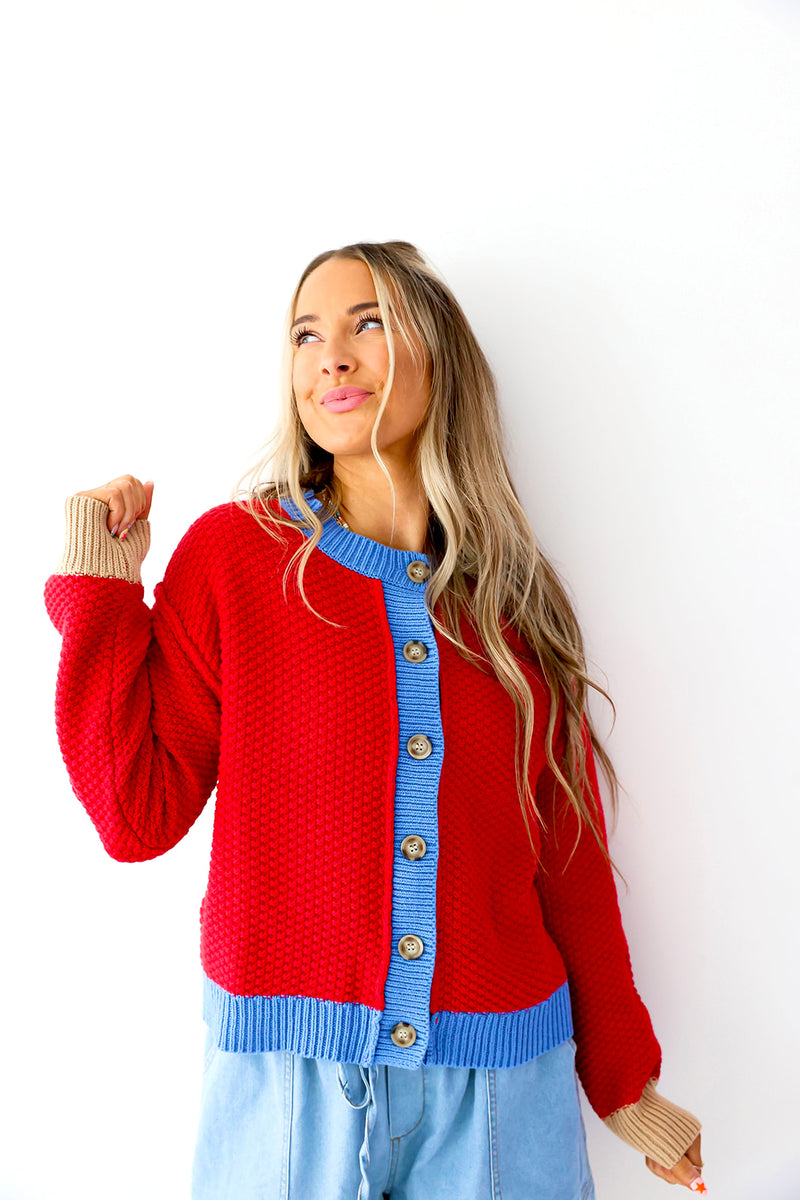 Crimson & Blue Cardigan