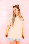 Simple & Sweet Tee-Taupe