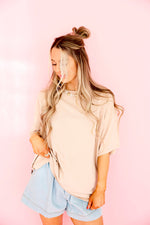 Simple & Sweet Tee-Taupe