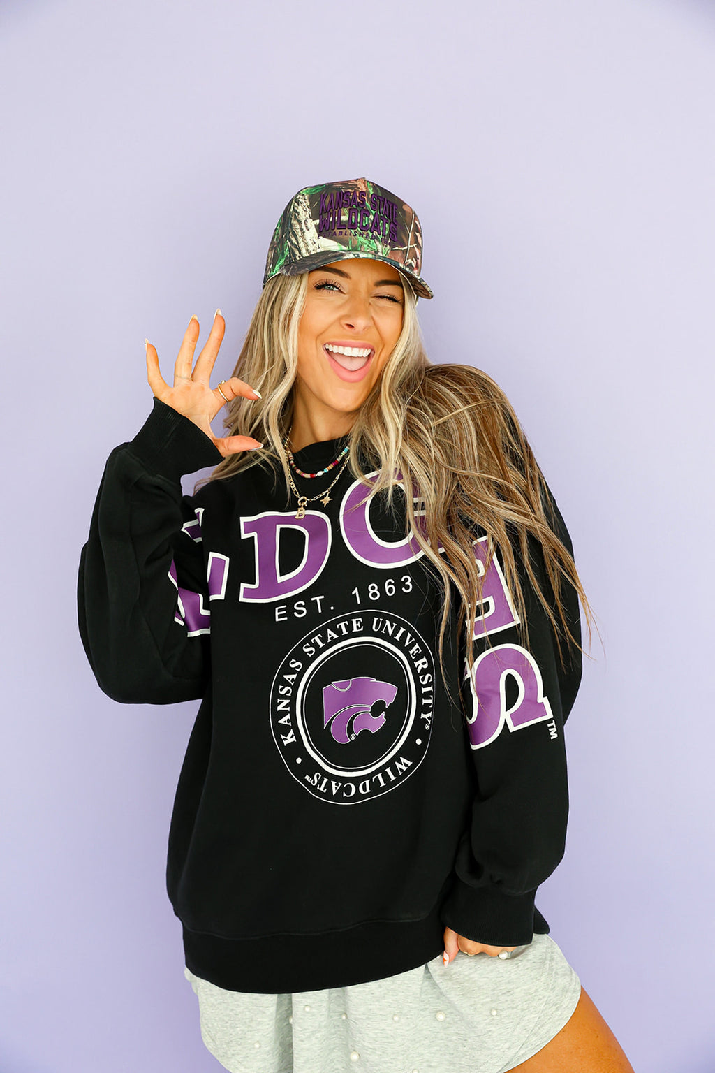 Wildcats Acid Wash Crewneck *Licensed*