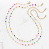 Dainty Beaded Rainbow Necklace