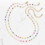 Dainty Beaded Rainbow Necklace