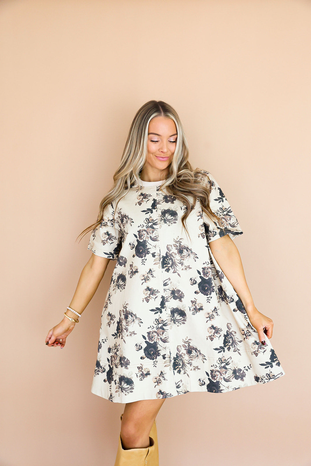 Rosy Outlook Denim Dress