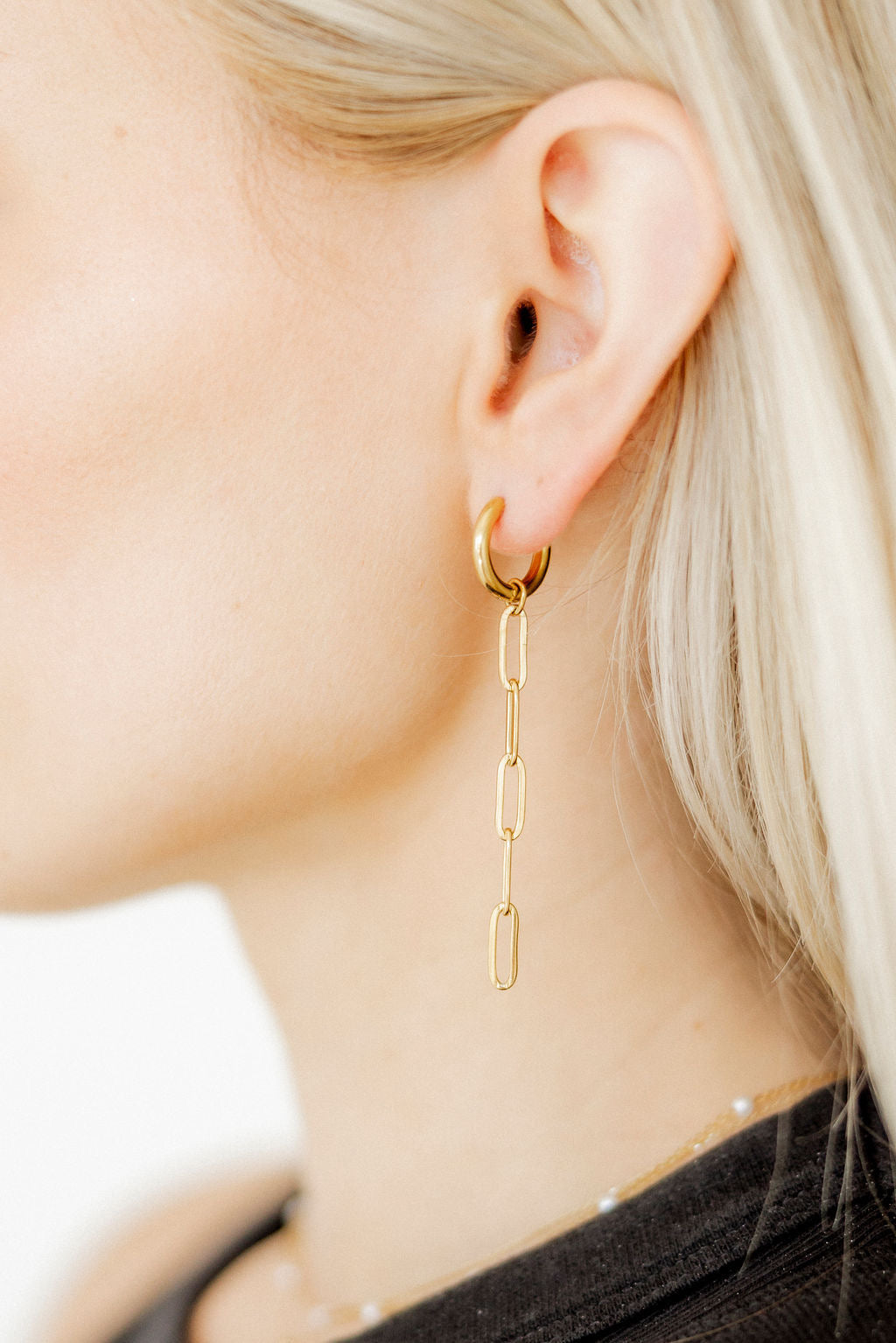 Huggie Chain Earrings