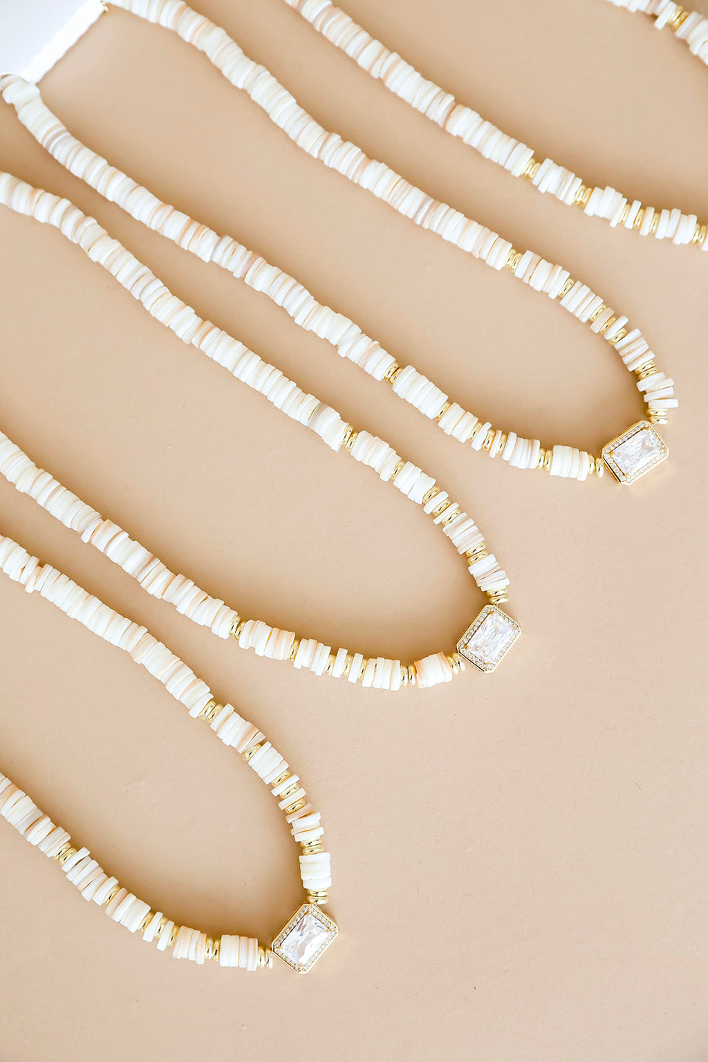 Dream Pop Gemstone Necklace-Nude