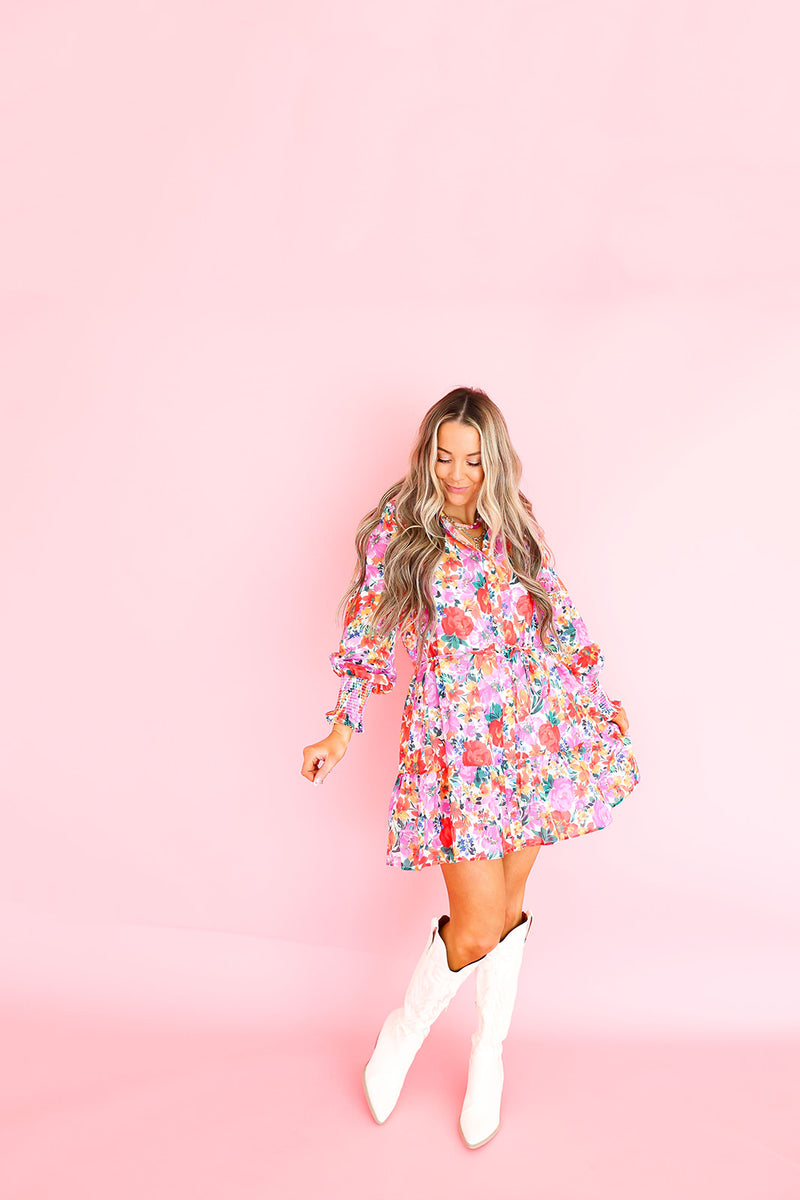 Spring Vibrations Floral Dress