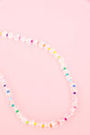 Rainbow & Clear Multi Beaded Necklace