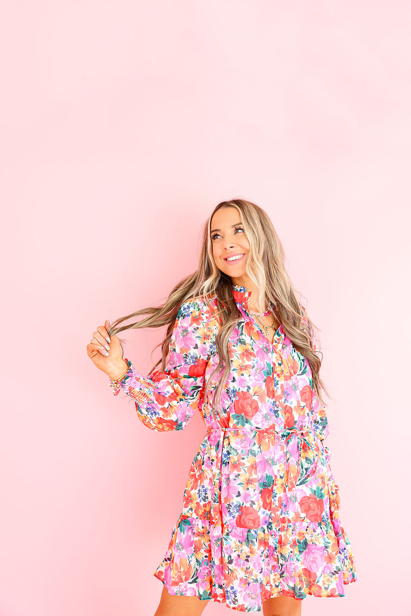 Spring Vibrations Floral Dress