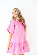 Thinking Pink Pinstripe Dress