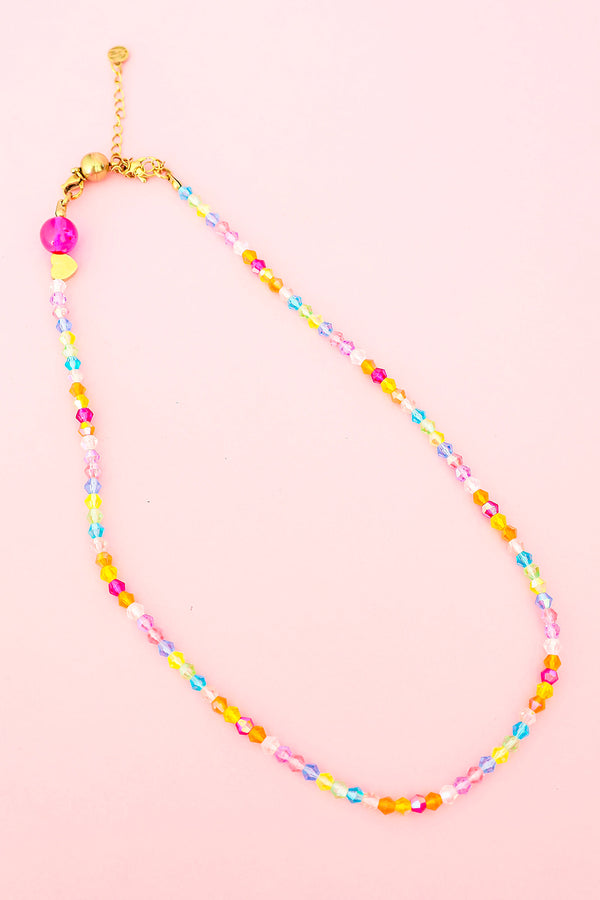 Candy Coated Dainty Beaded Necklace