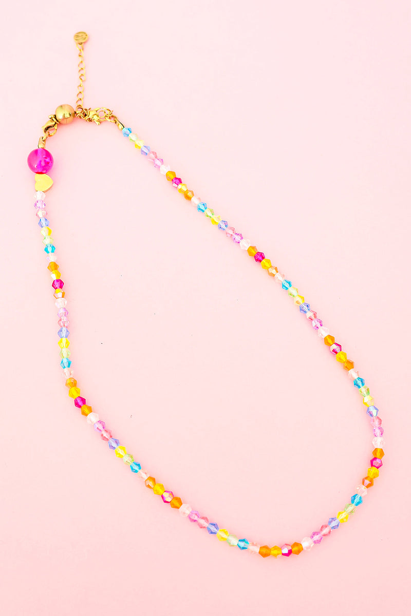 Candy Coated Dainty Beaded Necklace