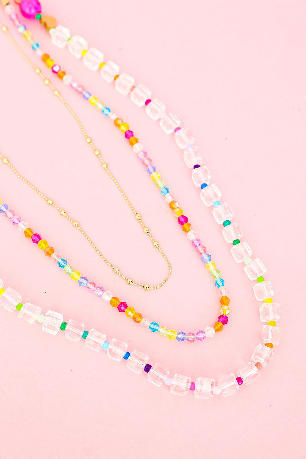 Candy Coated Dainty Beaded Necklace