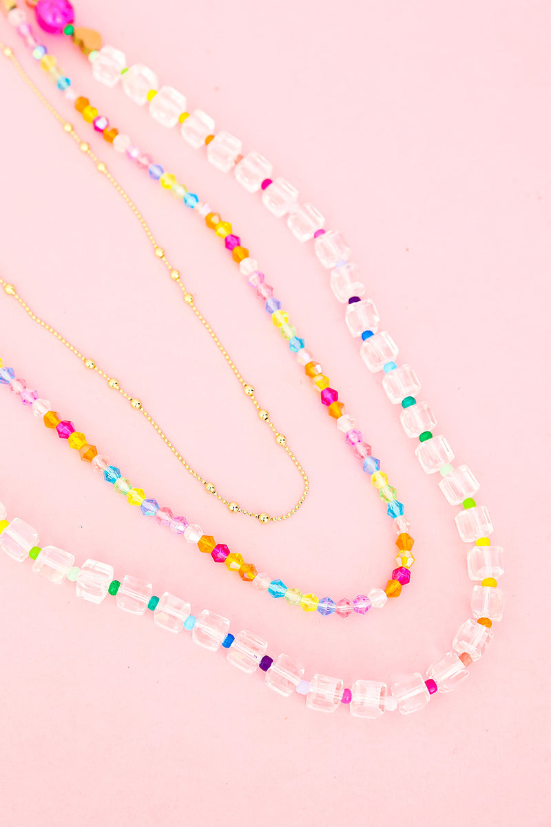 Candy Coated Dainty Beaded Necklace