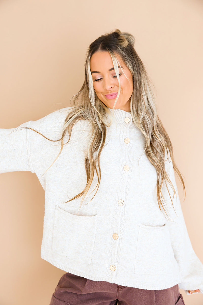 Snuggle Season Cardigan – Oatmeal