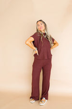 Touch of Texture Knit Set – Chocolate