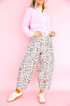 Cool Girl Barrel Jeans-Ecru Leopard