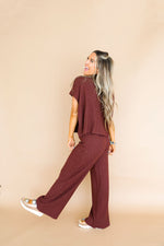 Touch of Texture Knit Set – Chocolate