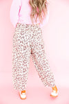 Cool Girl Barrel Jeans-Ecru Leopard