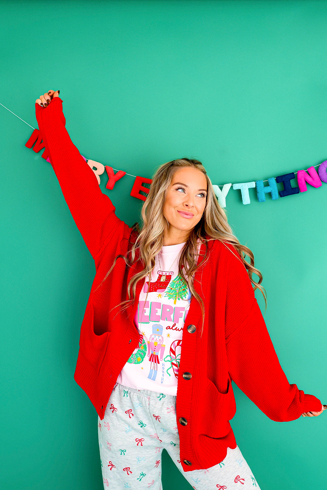 Very Merry Cardigan – Red