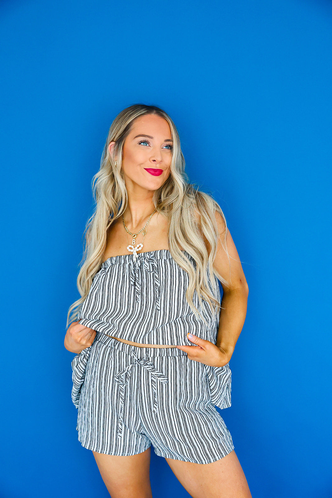 Social Meetup Striped Set