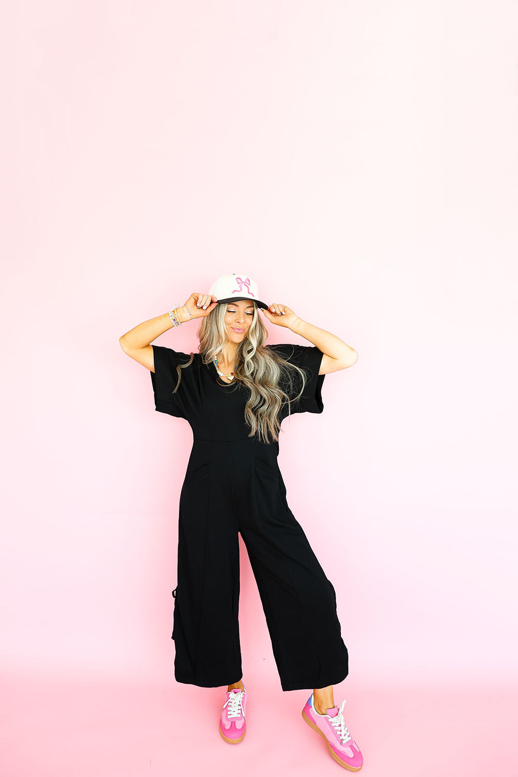 Daily Basis Cinch Detail Jumpsuit-Black