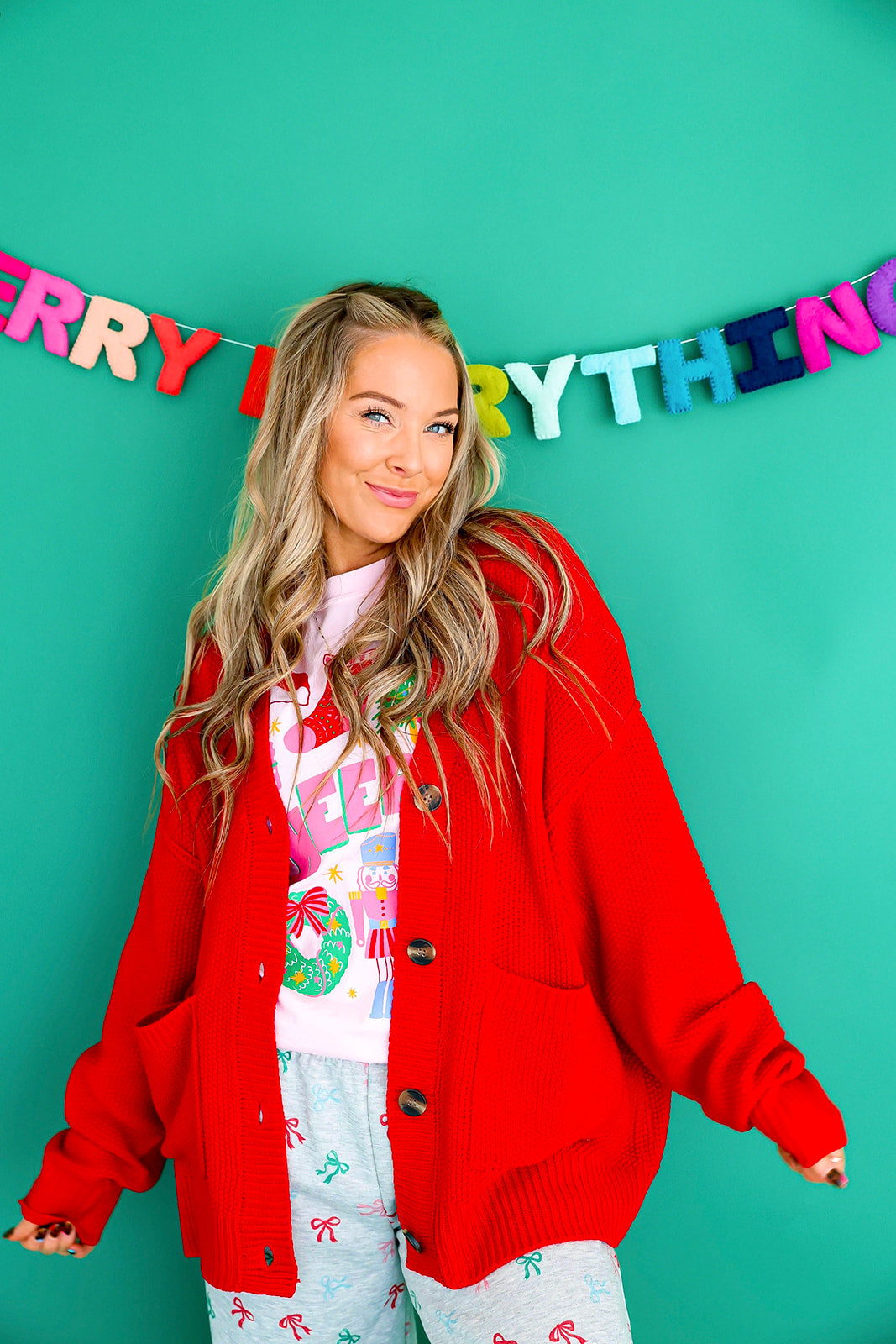 Very Merry Cardigan – Red