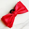 Satin Bow Claw Clip-Red