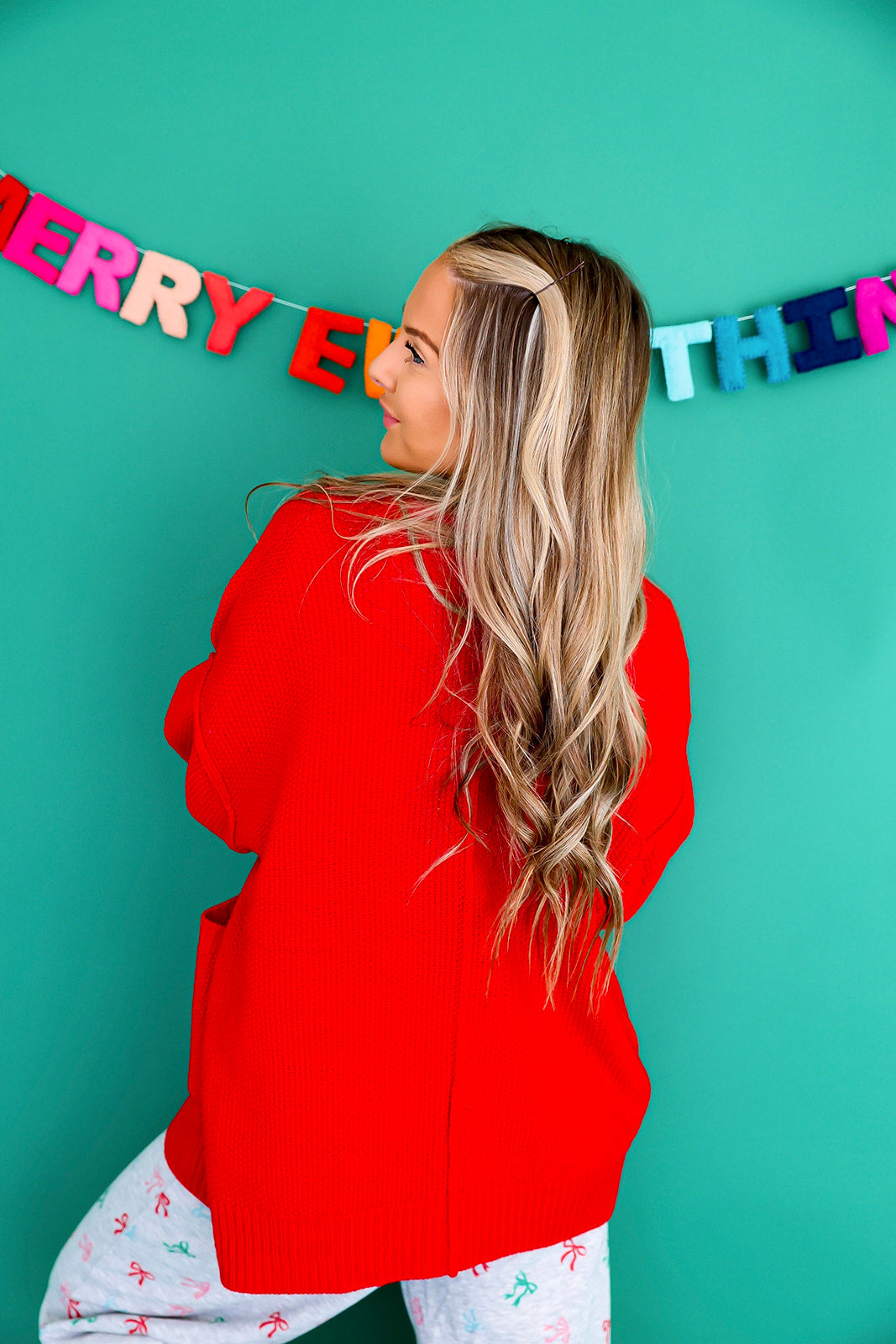 Very Merry Cardigan – Red