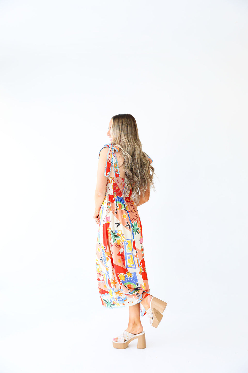 Paradise Palette Printed Maxi Dress