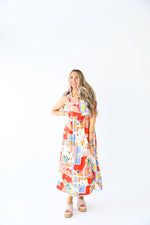 Paradise Palette Printed Maxi Dress