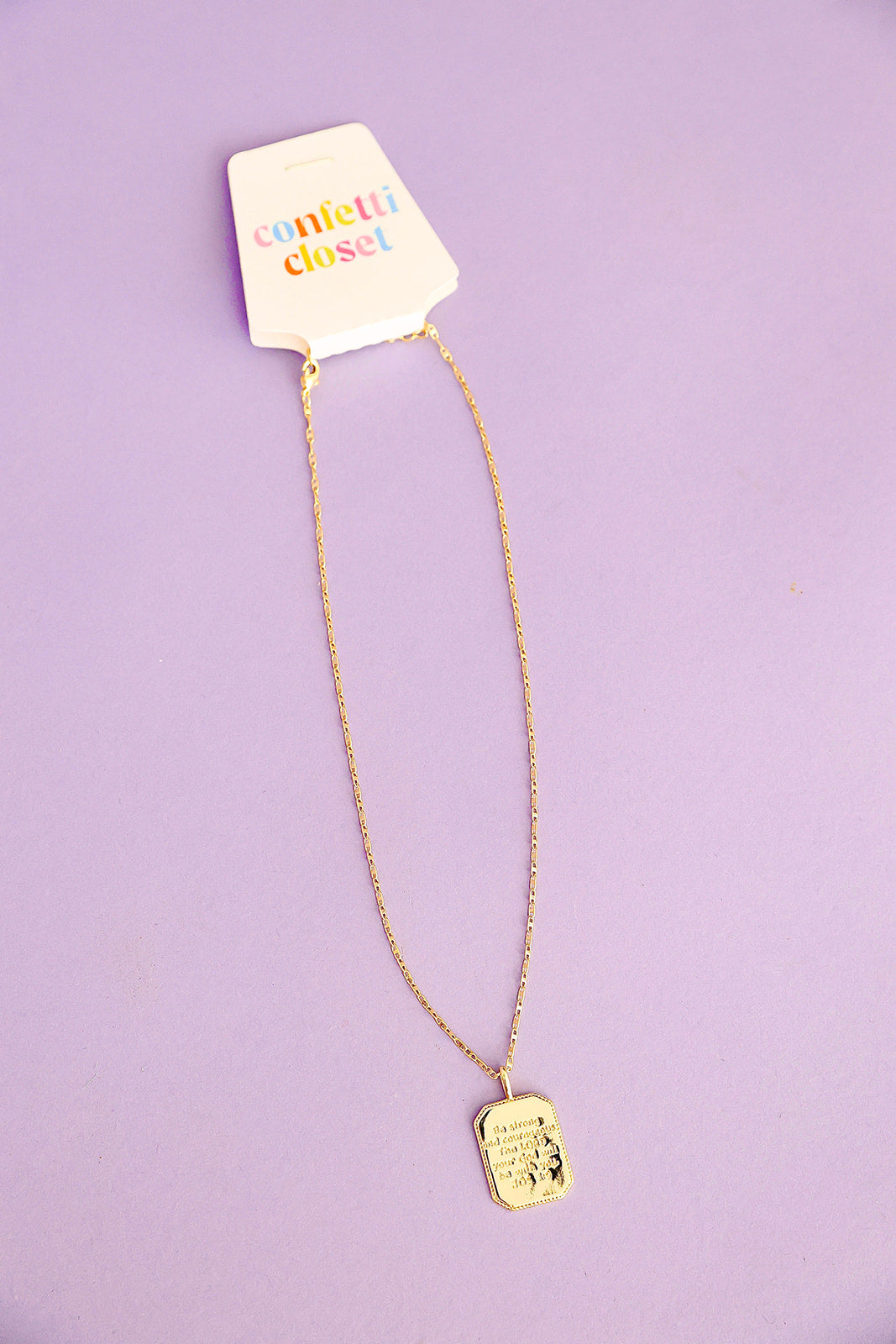 Joshua 1:9 Gold Necklace